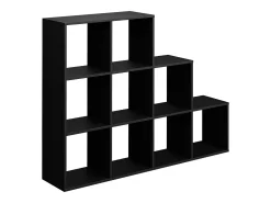 Prateleira de escada preto 142.4x29x107.8