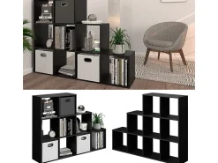 Prateleira de escada preto 142.4x29x107.8
