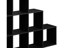Prateleira de escada preto 142.4x29x107.8
