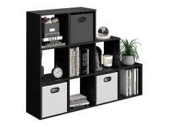 Prateleira de escada preto 142.4x29x107.8