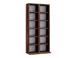 Prateleira de mídia de CD / DVD Milano Nozes A. 92 x L. 42 x P. 20 cm