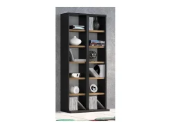 Prateleira de mídia de CD / DVD Milano Antracite/carvalho mel A. 92 x L. 42 x P. 20 cm