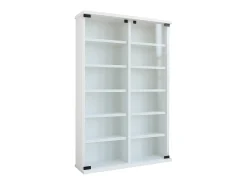 Prateleira de mídia de CD / DVD Roma Branco A. 92 x L. 60 x P. 18 cm