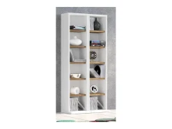 Prateleira de mídia de CD / DVD Milano Branco/carvalho de mel A. 92 x L. 42 x P. 20 cm