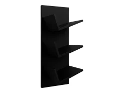 Prateleira de mídia de CD / DVD Lona Preto A. 106 x L. 33 x P. 26 cm