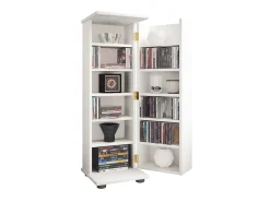 Prateleira de mídia de CD / DVD Engalo Branco A. 93 x L. 31 x P. 31 cm
