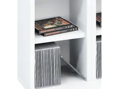 Prateleira de mídia de CD / DVD Almera Branco A. 183 x L. 42 x P. 20 cm