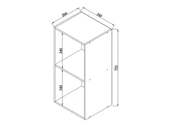 Prateleira de mídia de CD / DVD Platto Livro A. 72 x L. 34 x P. 30 cm