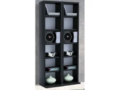 Prateleira de mídia de CD / DVD Milano Preto A. 92 x L. 42 x P. 20 cm
