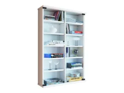 Prateleira de mídia de CD / DVD Lona Branco A. 92 x L. 60 x P. 18 cm