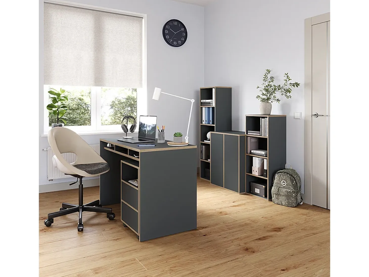 Prateleira de parede antracite 63x40x75 tetrix