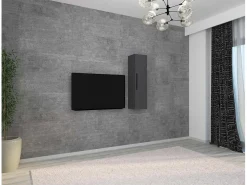 Prateleira de parede Arila Antracite A. 115 x L. 30 x P. 30 cm