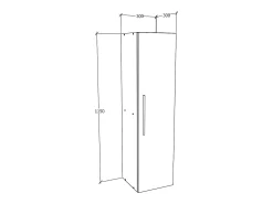 Prateleira de parede Arila Antracite A. 115 x L. 30 x P. 30 cm
