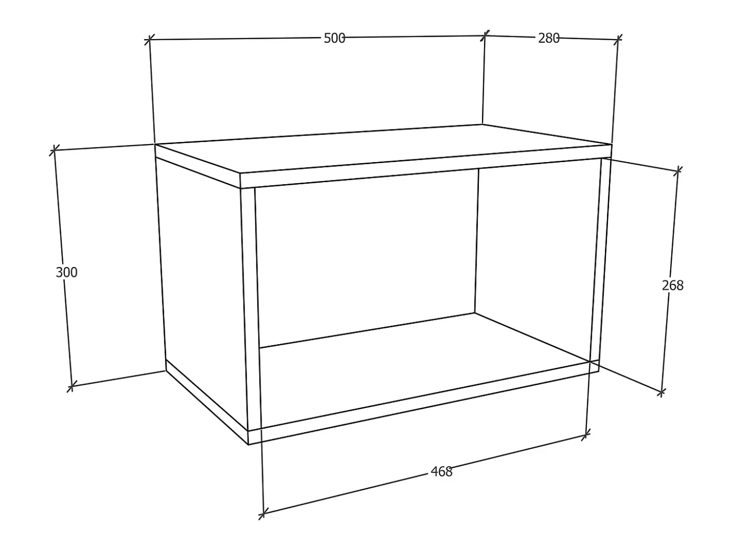 Prateleira de parede Arila Branco A. 30 x L. 50 x P. 28 cm