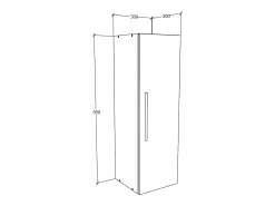 Prateleira de parede Arila Branco A. 95 x L. 30 x P. 30 cm