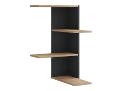 Prateleira de parede Balos Preto/carvalho de mel A. 77 x L. 45 x P. 45 cm