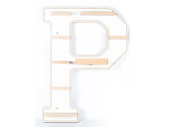 Prateleira de parede BOARTI Buchstabe Branco A. 54 x L. 40 x P. 19 cm