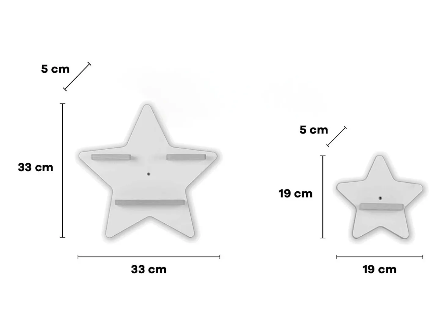 Prateleira de parede BOARTI Regal Cinza A. 33 x L. 33 x P. 5 cm