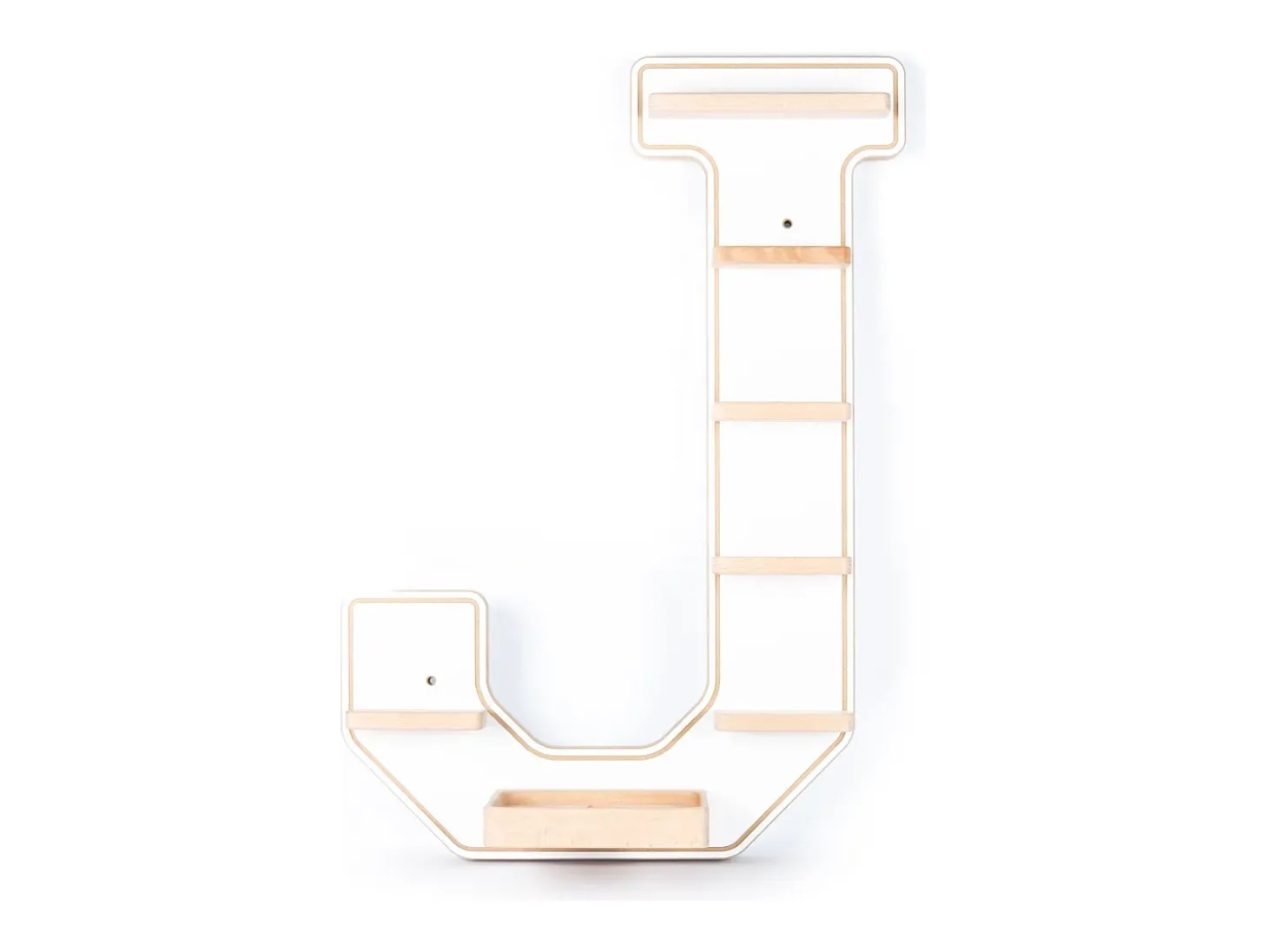 Prateleira de parede BOARTI Buchstabe Branco A. 54 x L. 37 x P. 19 cm