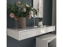 Prateleira de parede branco alto brilho 100x40.1x12 sherry