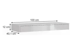 Prateleira de parede branco alto brilho 100x40.1x12 sherry