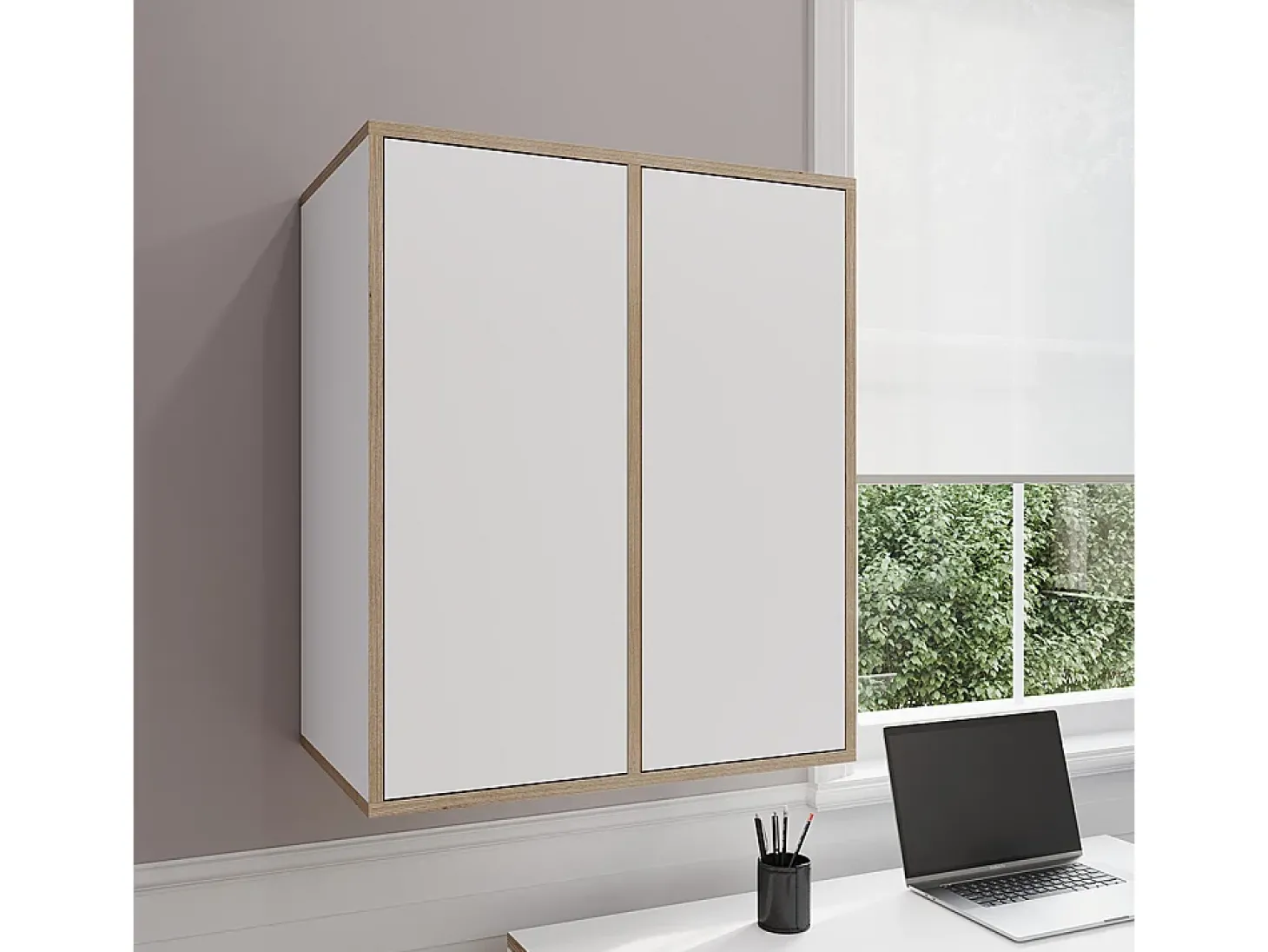 Prateleira de parede branco 63x40x75 tetrix