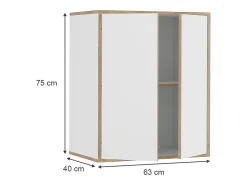 Prateleira de parede branco 63x40x75 tetrix