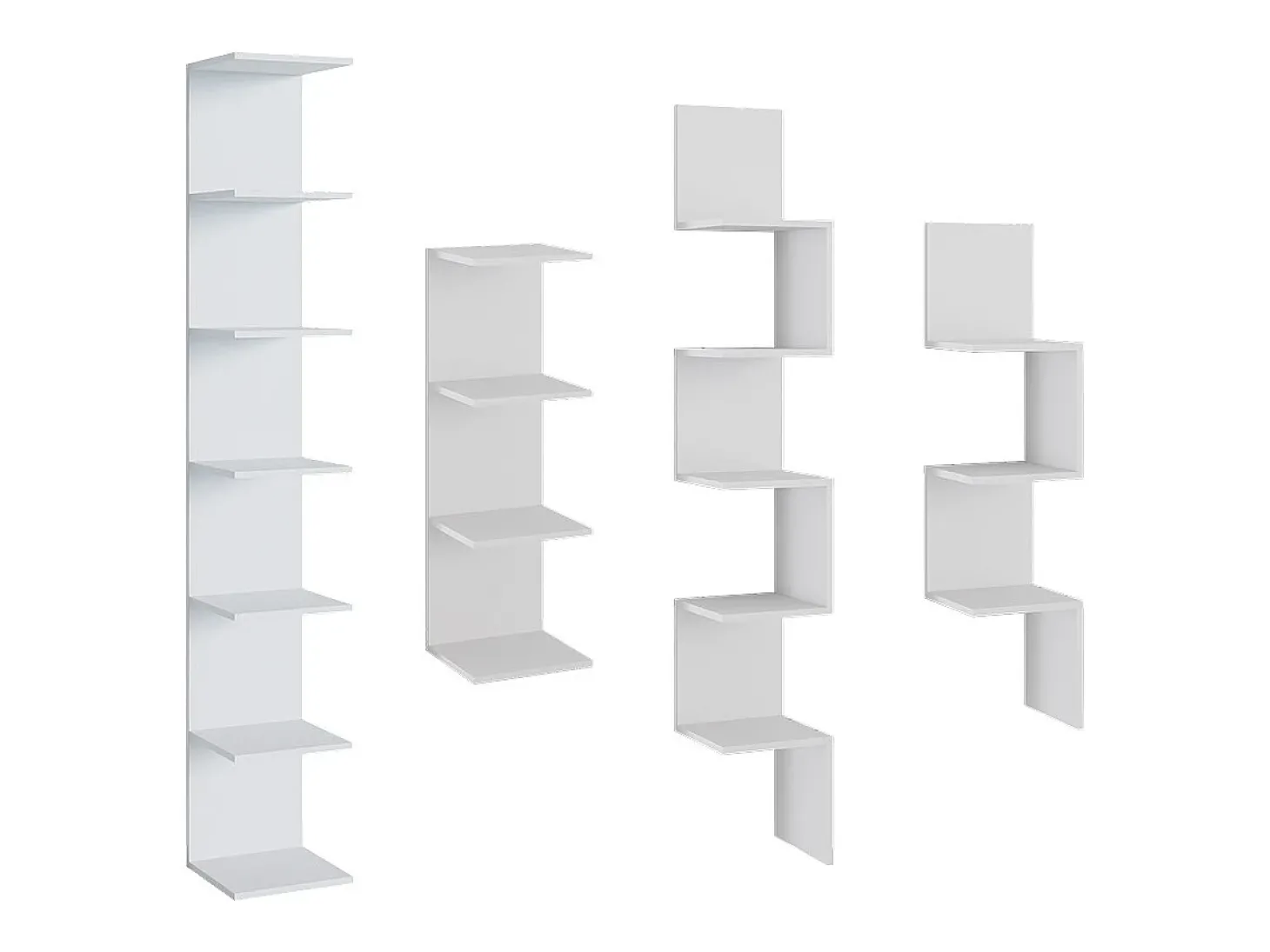 Prateleira de parede branco 30x28x190 paolo