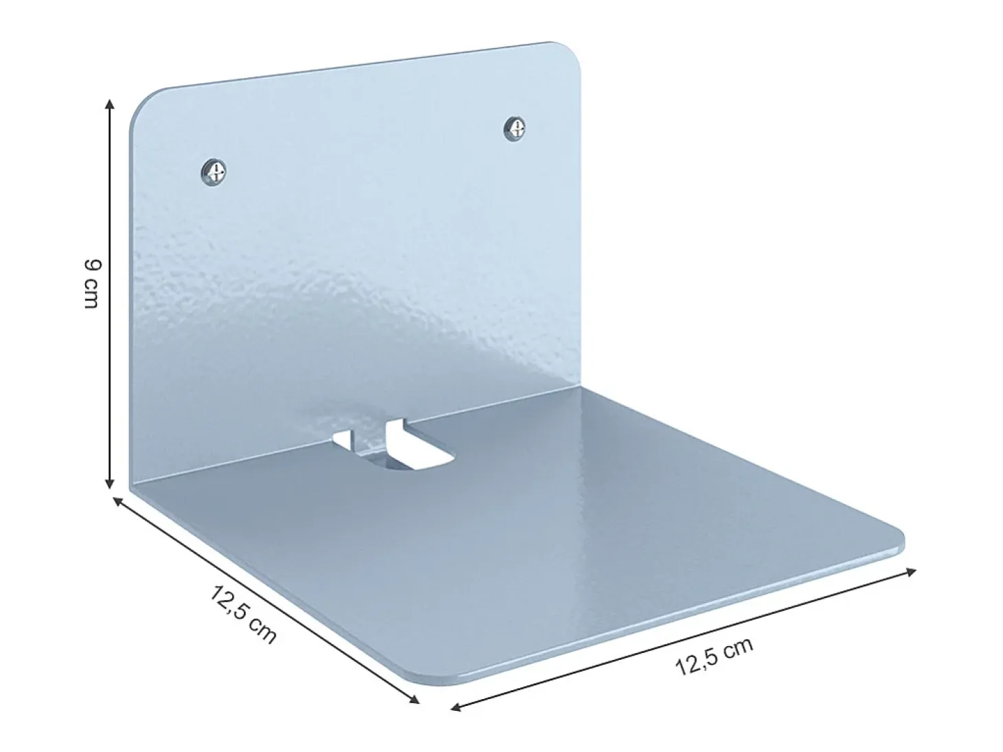Prateleira de parede cinza 12.5x12.5x9 ghost