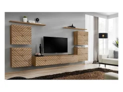 Prateleira de parede 120cm coleção SWITCH. Cor carvalho wotan.