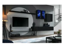 Prateleira de parede 120cm coleção SWITCH. Cor preta.