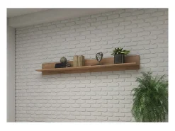 Prateleira de parede design 180cm cor carvalho. Coleção BREDA.