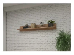 Prateleira de parede design 160cm cor carvalho. Coleção BREDA.