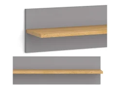 Prateleira de parede para o quarto das crianças cinza 70x18.4x20 malia