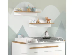 Prateleira de parede para o quarto das crianças branco 70x18.4x20 malia