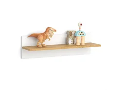 Prateleira de parede para o quarto das crianças branco 70x18.4x20 malia
