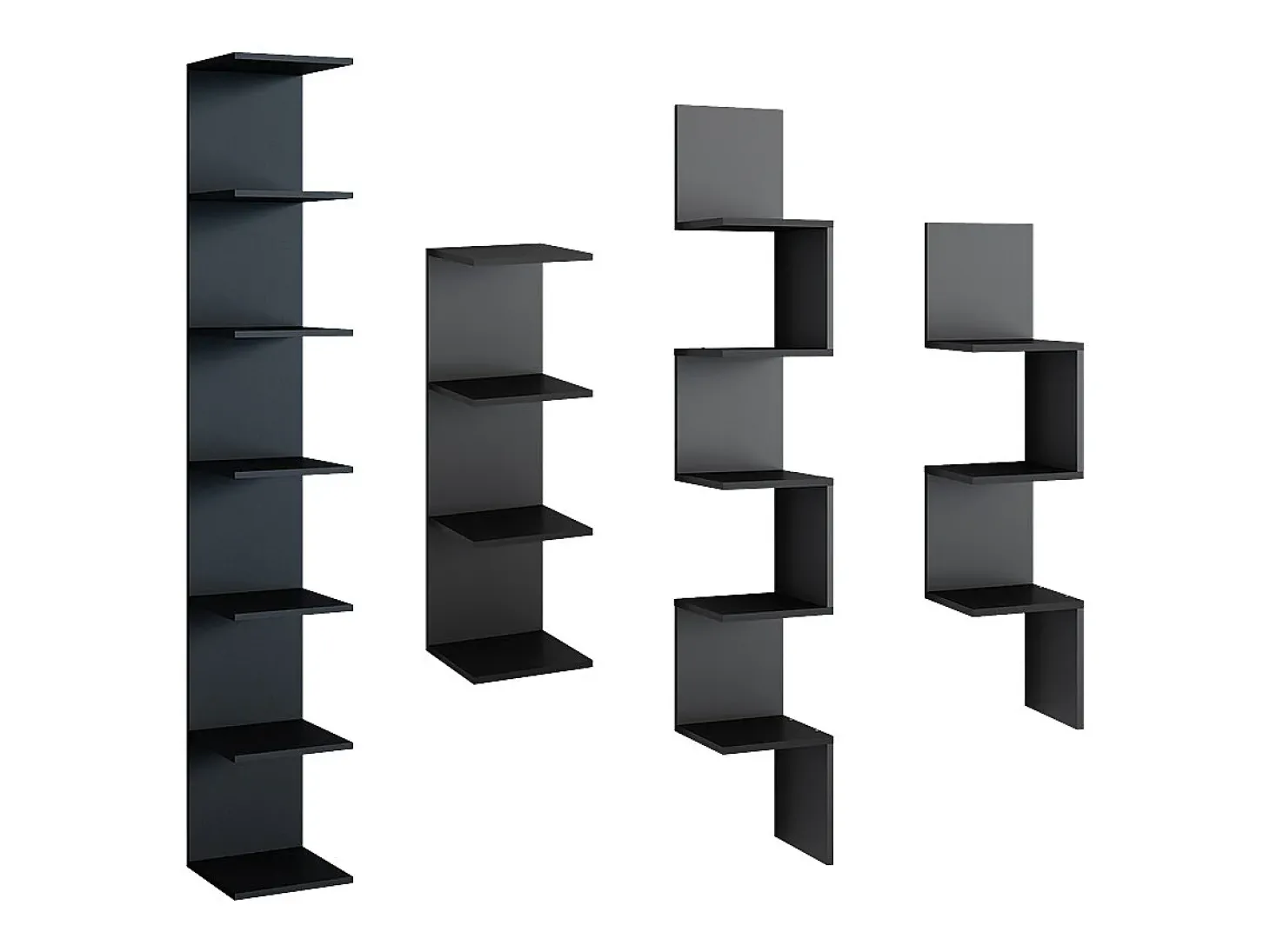 Prateleira de parede preto 30x28x190 paolo