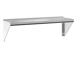 Prateleira de parede 100x30x31 cm aço inoxidável prateado PT814853