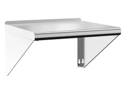 Prateleira de parede 50x45x31 cm aço inoxidável prateado PT964709