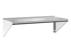 Prateleira de parede 100x45x31 cm aço inoxidável prateado PT746665