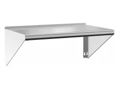 Prateleira de parede 75x45x31cm aço inoxidável prateado PT437568