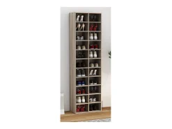 Prateleira de sapato de madeira VCM | Dimensões aprox. A. 183 x L. 52 x P. 30 cm | Sapato com 22 compartimentos | Gabinete de sapato - Hinsol XL (Sonoma oak)