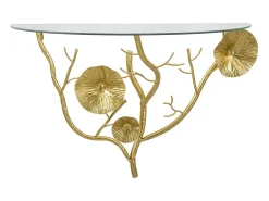 Prateleira Folha 58, Ouro, 60x30x40 cm, Kendra Home