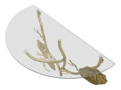 Prateleira Folha 58, Ouro, 60x30x40 cm, Kendra Home