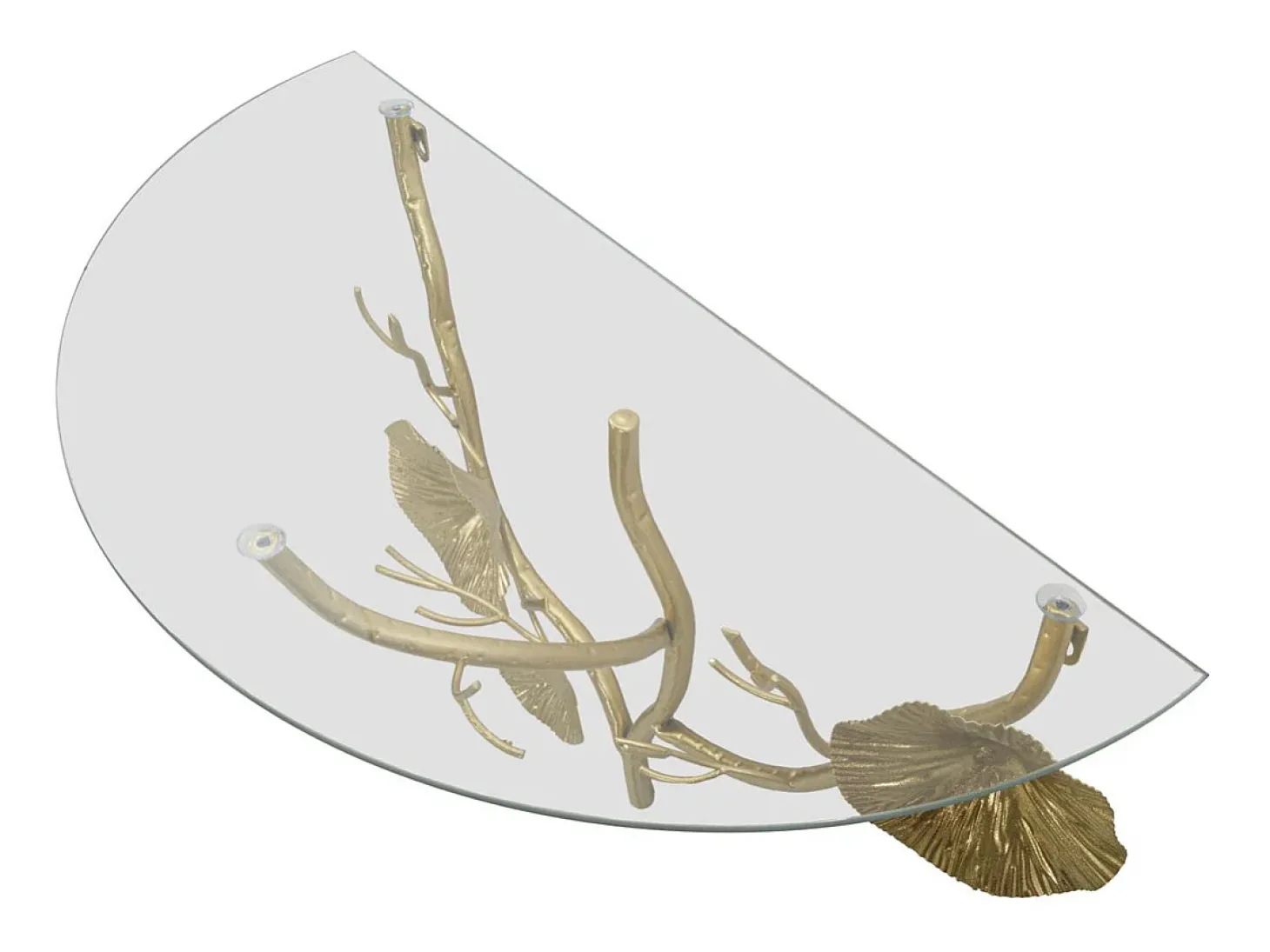 Prateleira Folha 58, Ouro, 60x30x40 cm, Kendra Home