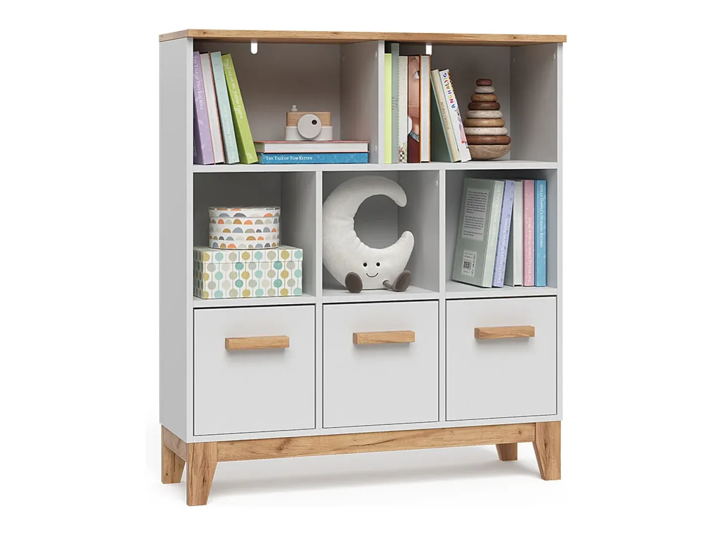 Prateleira infantil branco/artesanal 98.4x32.6x113.4 malia
