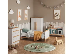 Prateleira infantil branco/artesanal 80x37x46 malia