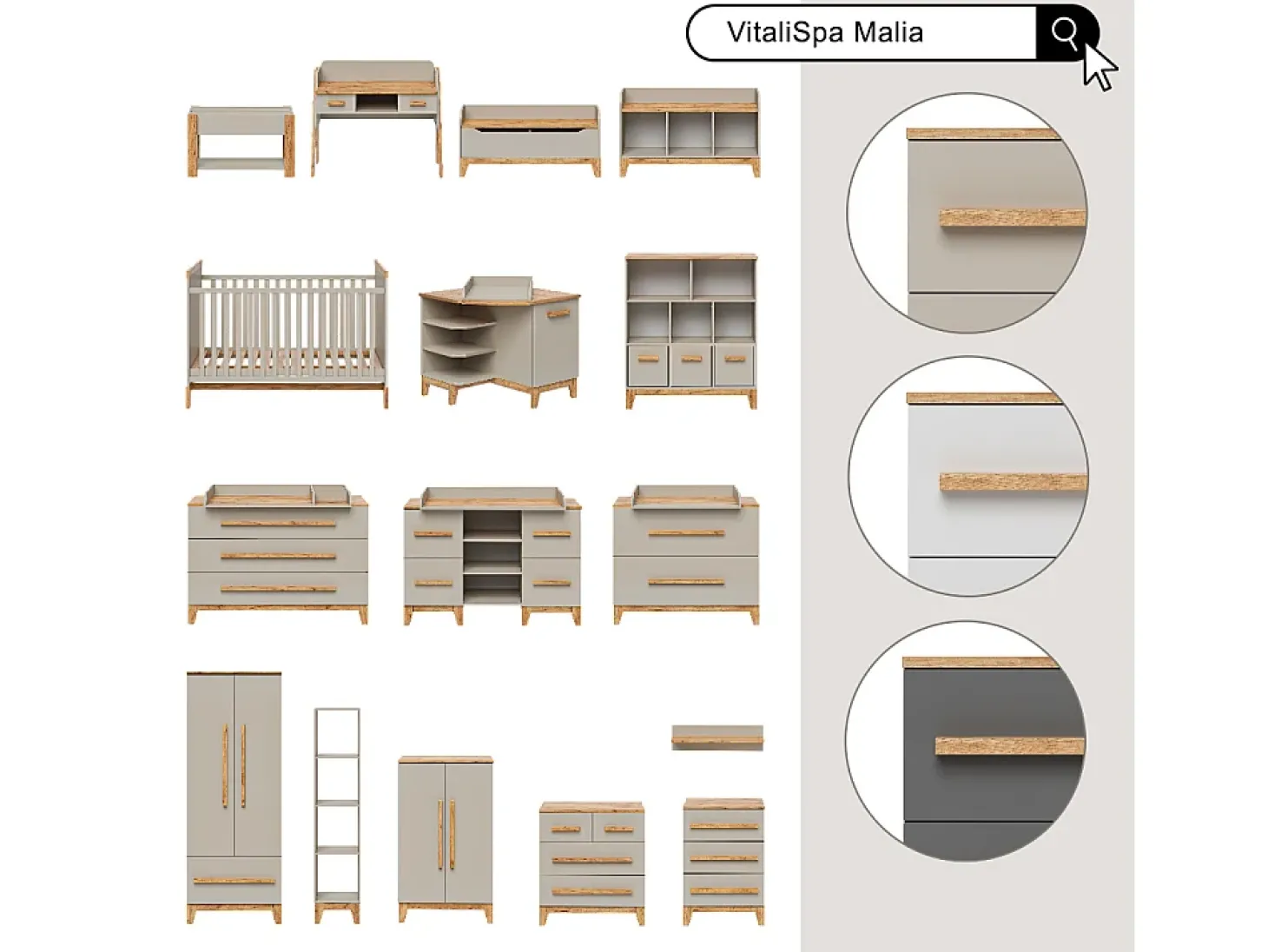 Prateleira infantil branco/artesanal 80x37x46 malia