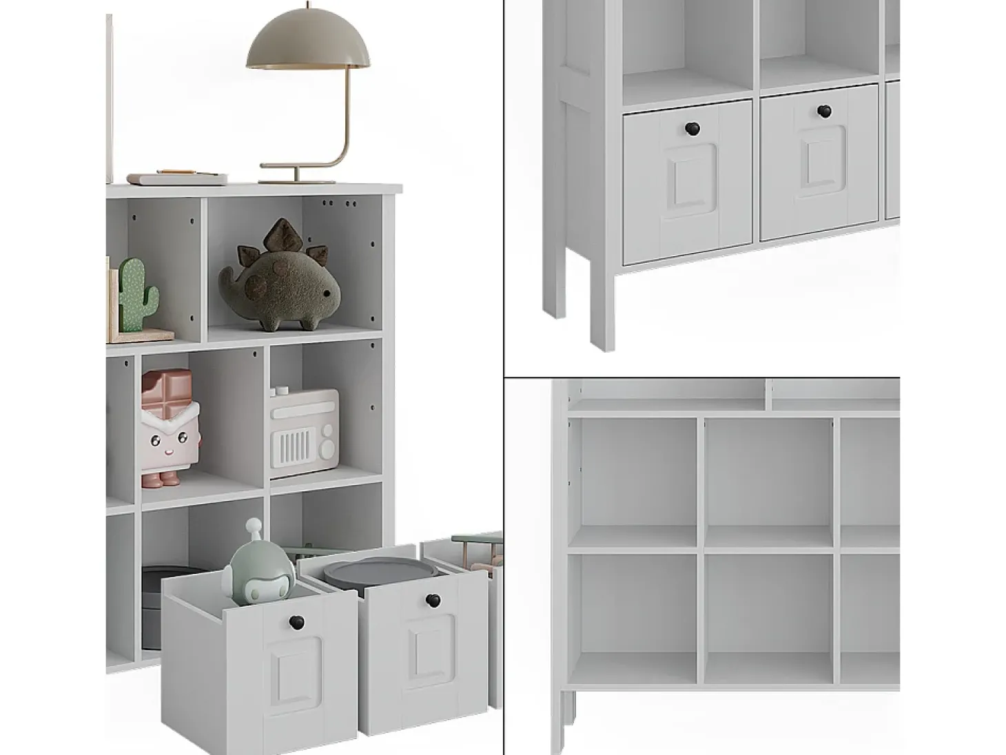 Prateleira infantil branco 103.6x32.6x113.4 ajaton