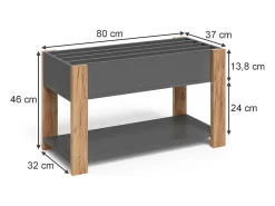 Prateleira infantil cinza/artesanal 80x37x46 malia